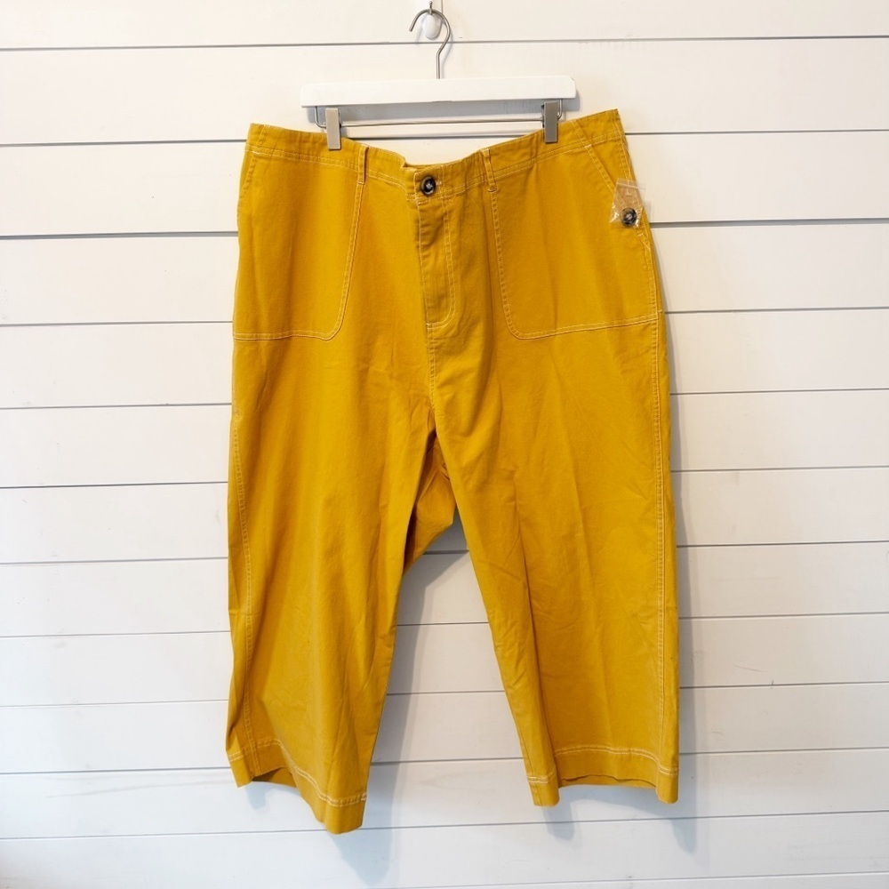 NWTs ModCloth | Women’s Cropped Mustard Yellow Cotton Blend Pants Size 26